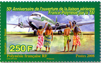 Polynésie Française, Double émission Timbre N°2