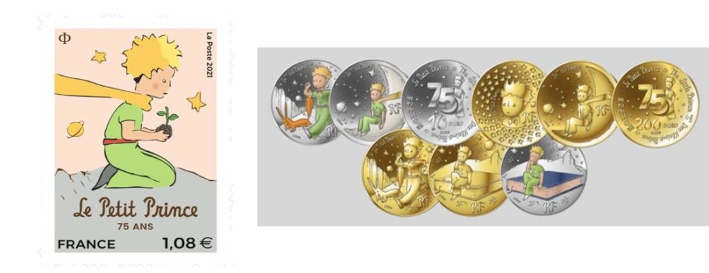 Le Petit Prince Timbre : la Poste Avril 2021. Valeur : 1€08