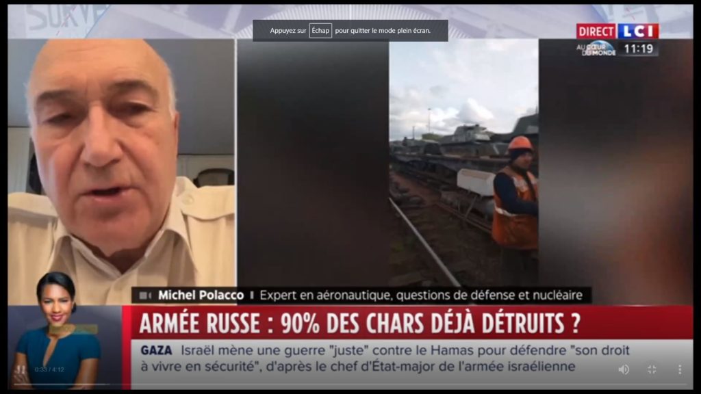 La Russie est-elle en pénurie de chars d’assault ? Question du jour sur LCI. J’ai tenté de répondre ! 14/01/24.